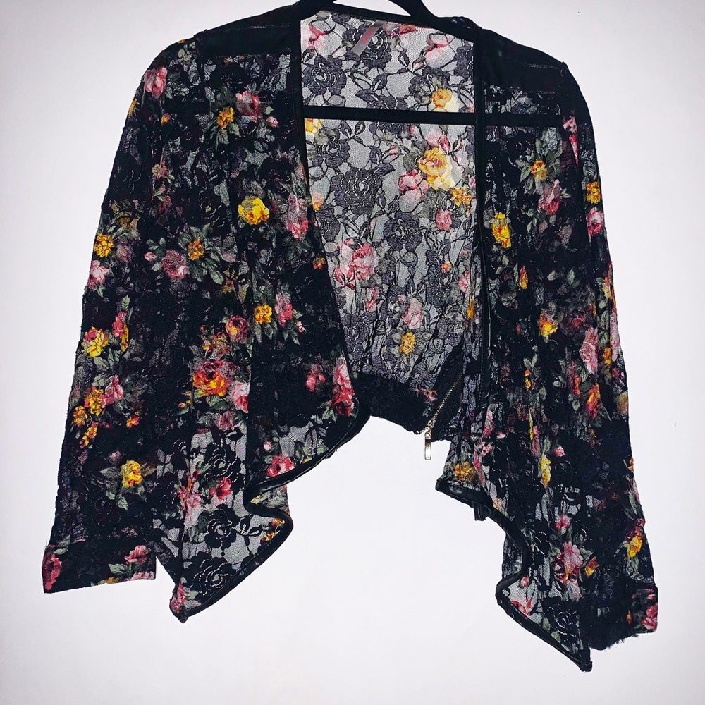 Sheer Flowered Jacket